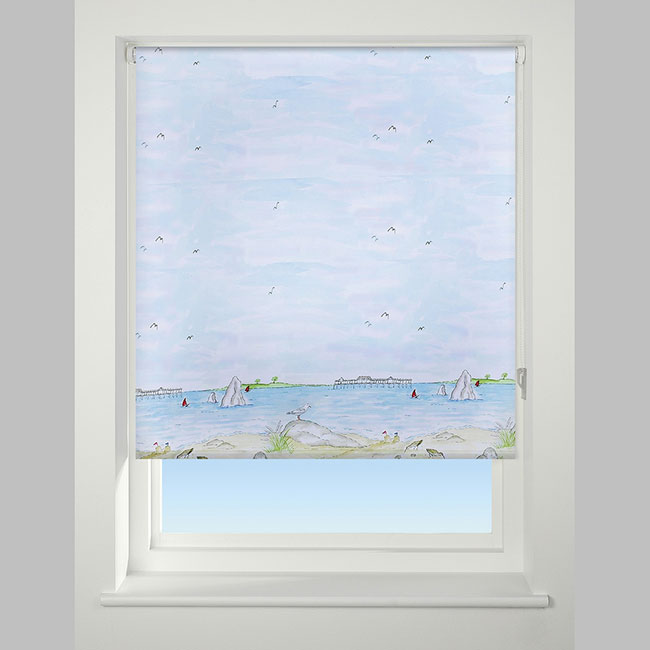 Universal Patterned Roller Blind 60cm (2ft) Sea View