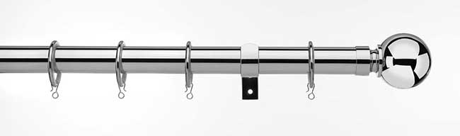 Universal 28mm Ball Pole Set 180cm Chrome