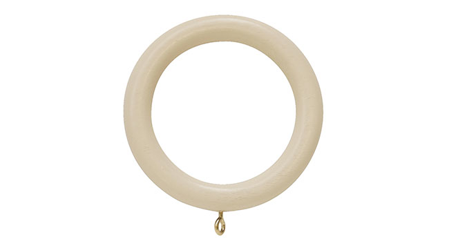 50mm Woodline Wood Rings Cream Pack of 4