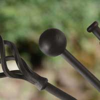 Black/Black Nickel/Gunmetal Curtain Poles