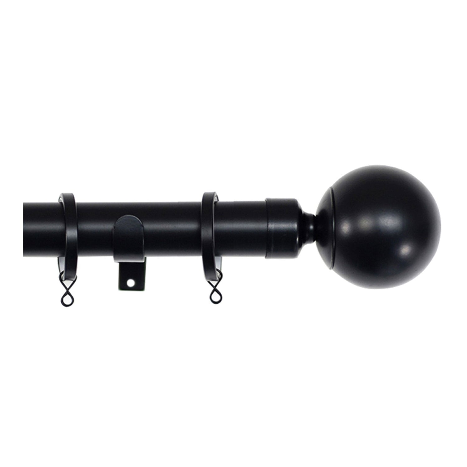 Black/Black Nickel Curtain Poles