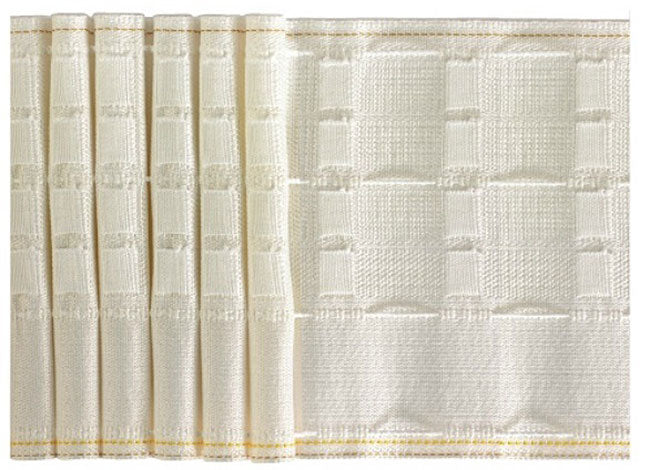 150mm (6") Woven Pocket White Pencil Pleat Tape 1mt