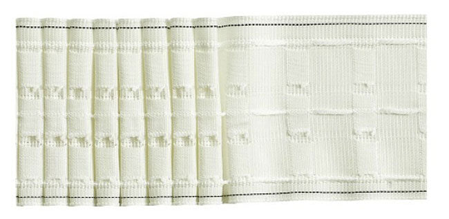 Tape 3" FR Woven Pocket White Pleat Tape Box 50mt