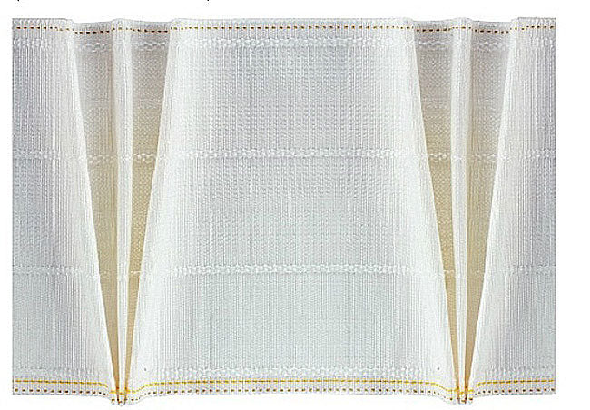 150mm (6") White Triple/Pinch Pleat Tape 1mt