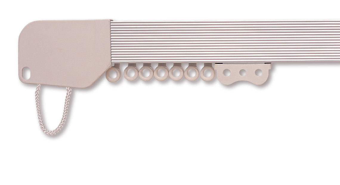 Hallis Superglide Corded Metal Curtain Track 300cm Silver