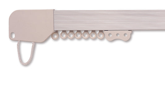 Hallis Superglide Corded Metal Curtain Track 500cm Silver