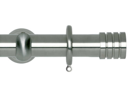28mm Neo Stud Stainless Steel Curtain Pole 360cm