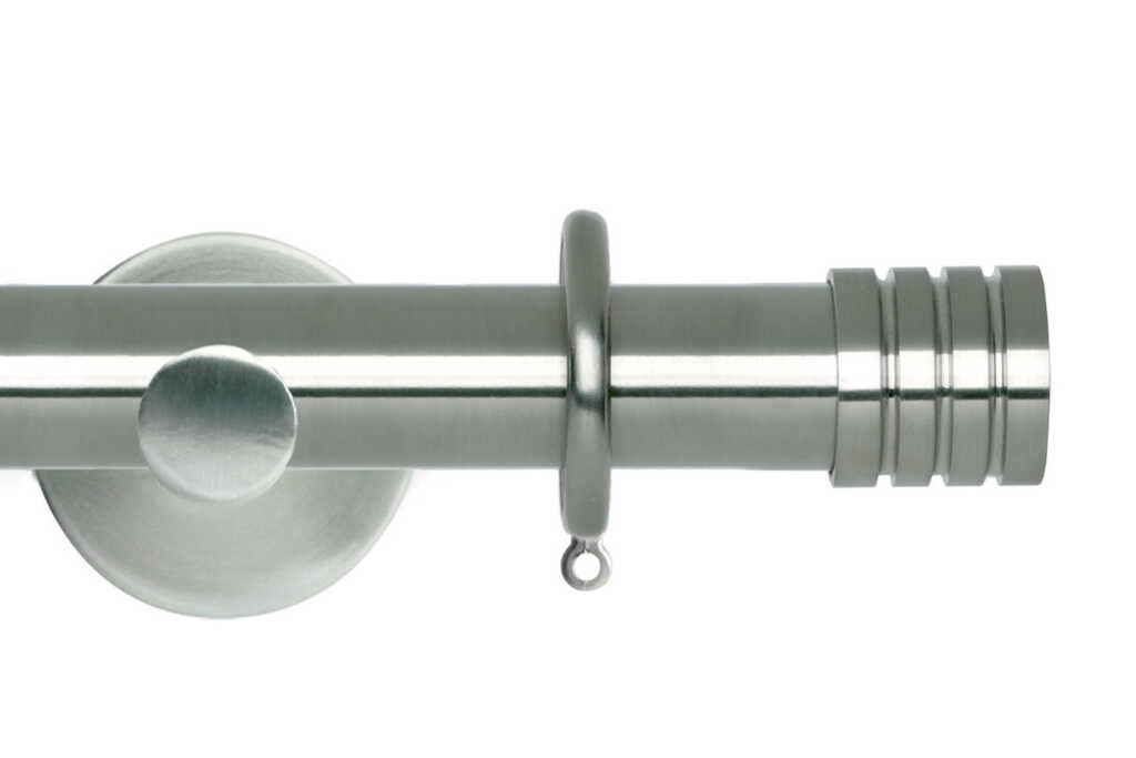 28mm Neo Stud Stainless Steel Curtain Pole 360cm Cyl