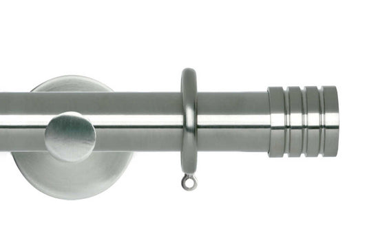 28mm Neo Stud Stainless Steel Curtain Pole 360cm Cyl