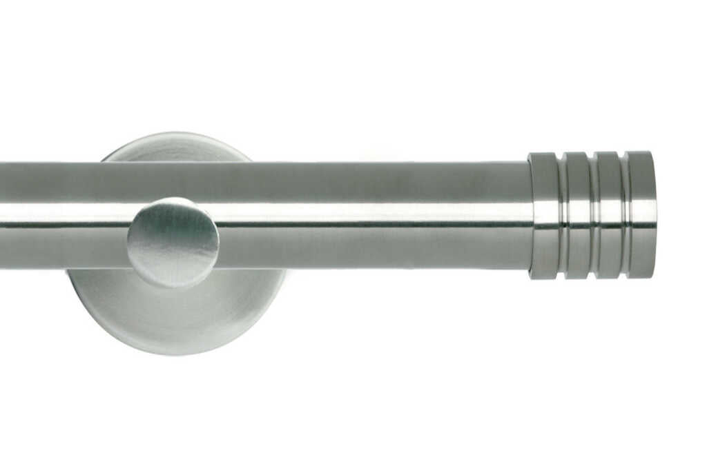 28mm Neo Stud Stainless Steel Eyelet Curtain Pole 120cm Cyl