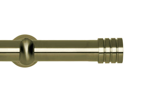 28mm Neo Stud Spun Brass Eyelet Curtain Pole 300cm