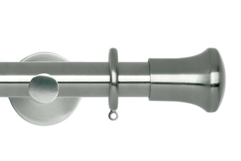 28mm Neo Trumpet Stainless Steel Curtain Pole 300cm Cyl