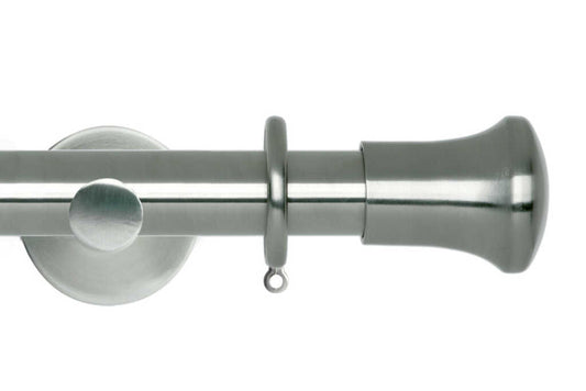 28mm Neo Trumpet Stainless Steel Curtain Pole 120cm Cyl