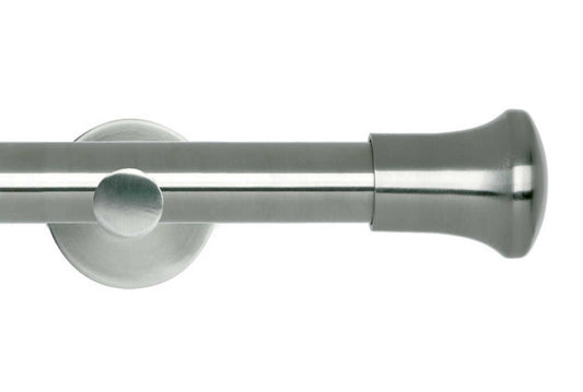 28mm Neo Trumpet Stainless Steel Eyelet Curtain Pole 120cm Cyl