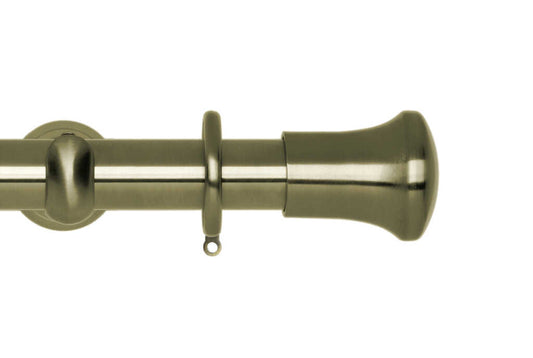 28mm Neo Trumpet Spun Brass Curtain Pole 360cm