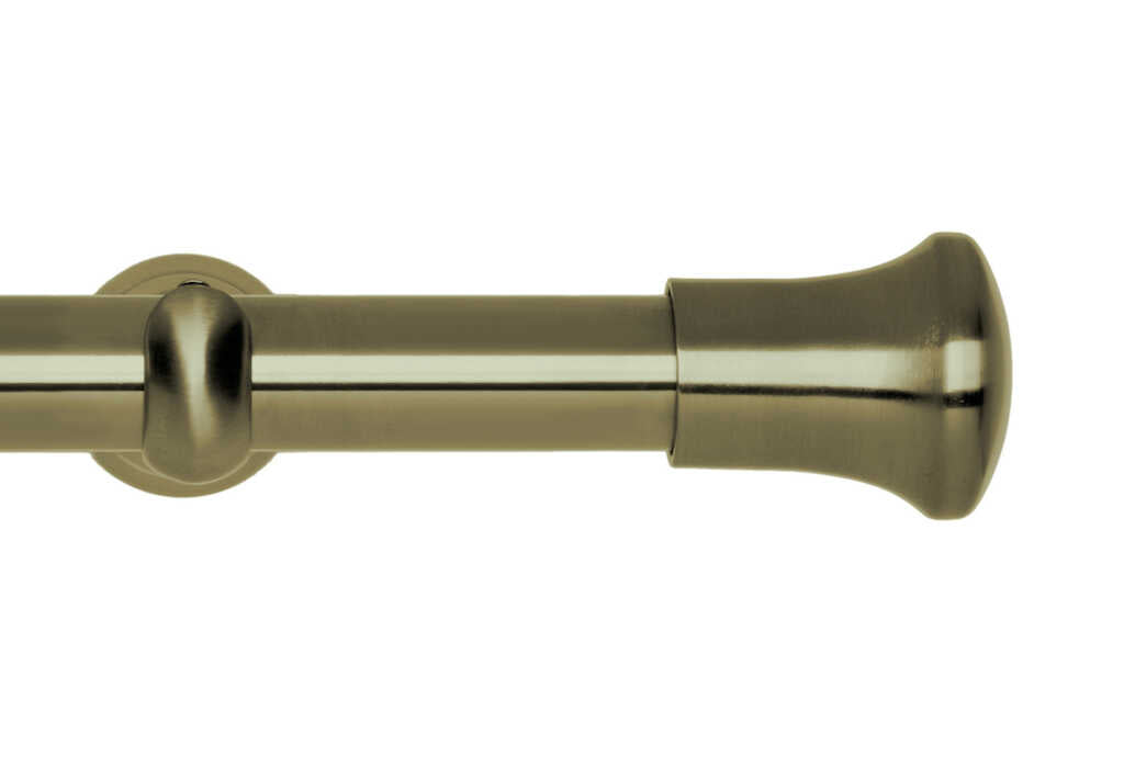 28mm Neo Trumpet Spun Brass Eyelet Curtain Pole 300cm