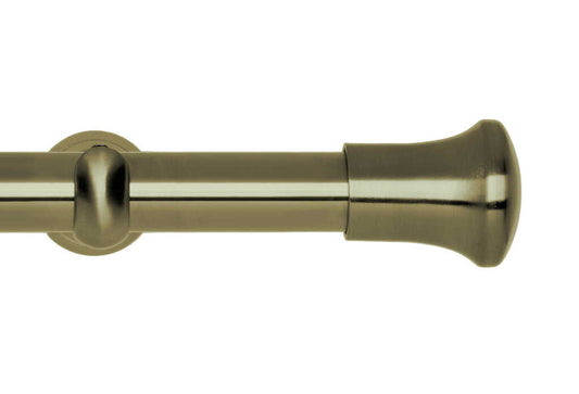 28mm Neo Trumpet Spun Brass Eyelet Curtain Pole 360cm