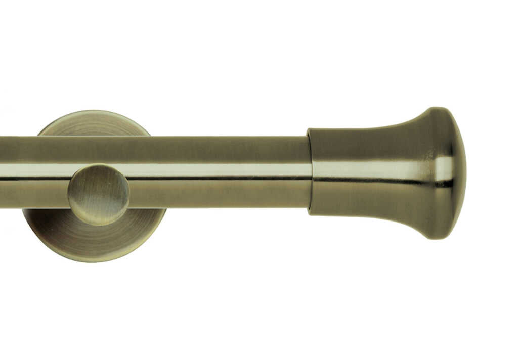 28mm Neo Trumpet Spun Brass Eyelet Curtain Pole 300cm Cyl