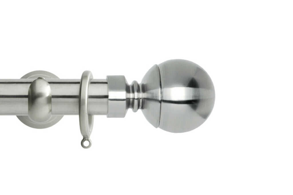 28mm Neo Ball Stainless Steel Curtain Pole 300cm