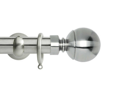 28mm Neo Ball Stainless Steel Curtain Pole 360cm
