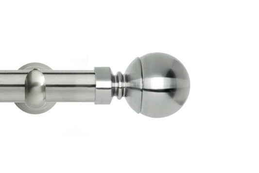 28mm Neo Ball Stainless Steel Eyelet Curtain Pole 360cm