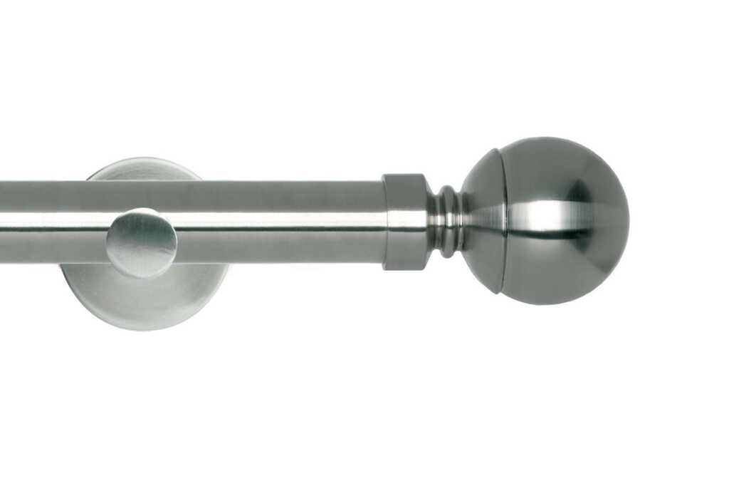 28mm Neo Ball Stainless Steel Eyelet Curtain Pole 300cm Cyl