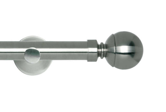 28mm Neo Ball Stainless Steel Eyelet Curtain Pole 360cm Cyl