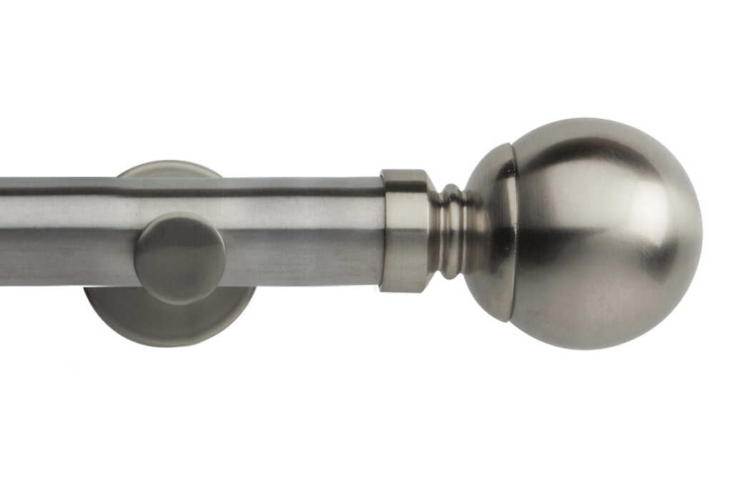35mm Neo Ball Stainless Steel Eyelet Curtain Pole 300cm