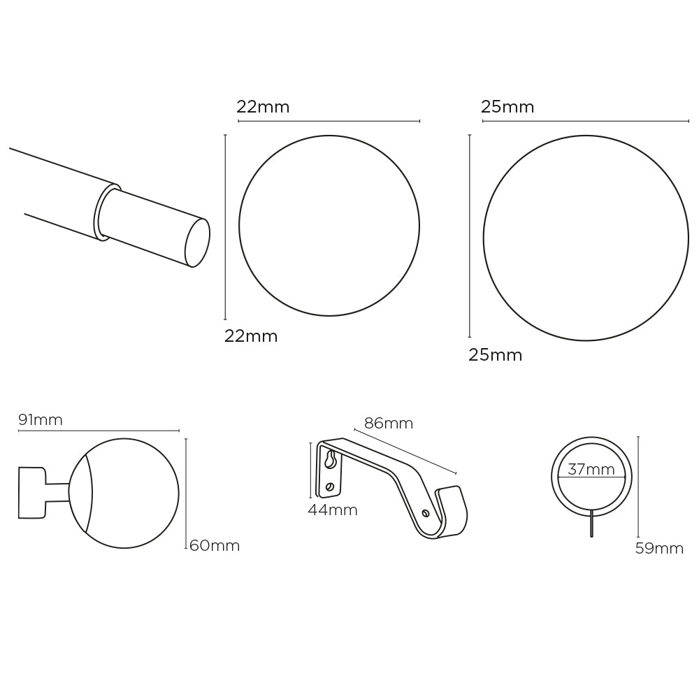 Speedy 22-25mm 120-210cm Finesse Pole set Satin Silver