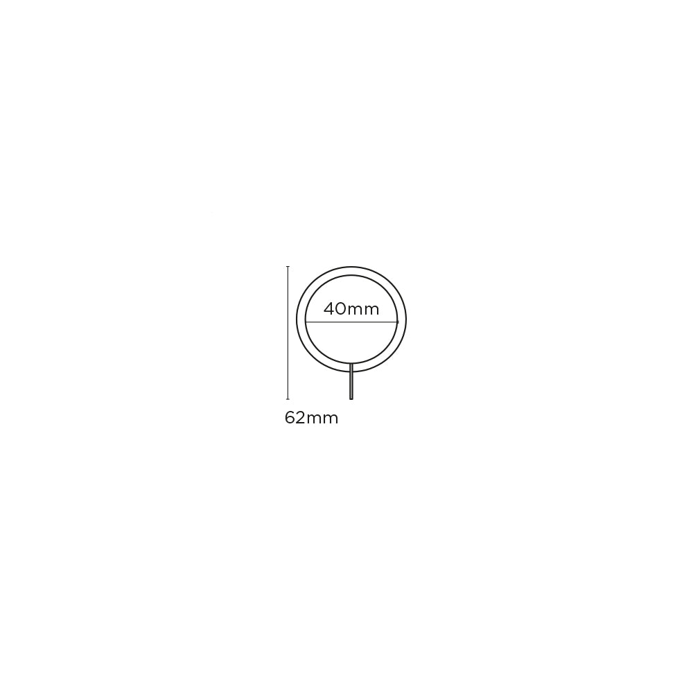 Speedy Pristine metal rings for 25/28 dia pole Matt Black