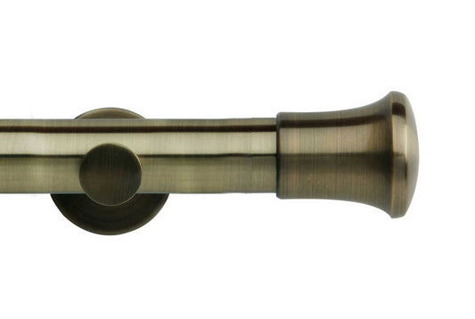 35mm Neo Trumpet Spun Brass Eyelet Curtain Pole 360cm