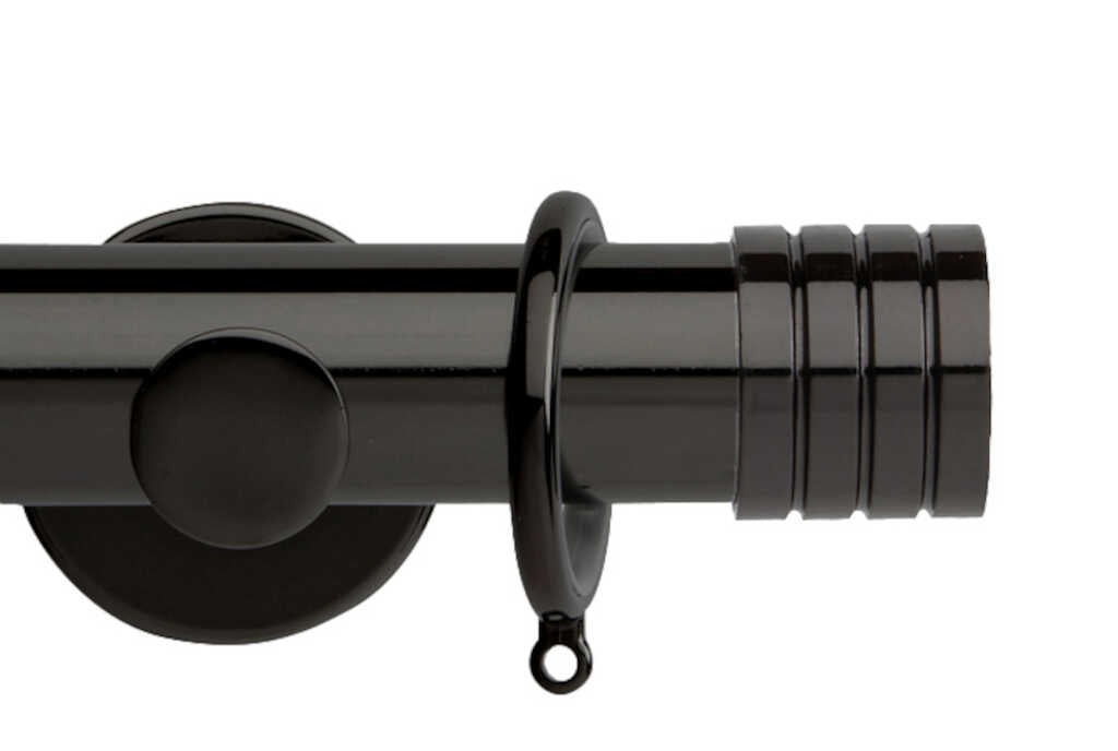 35mm Neo Stud Black Nickel Curtain Pole 180cm