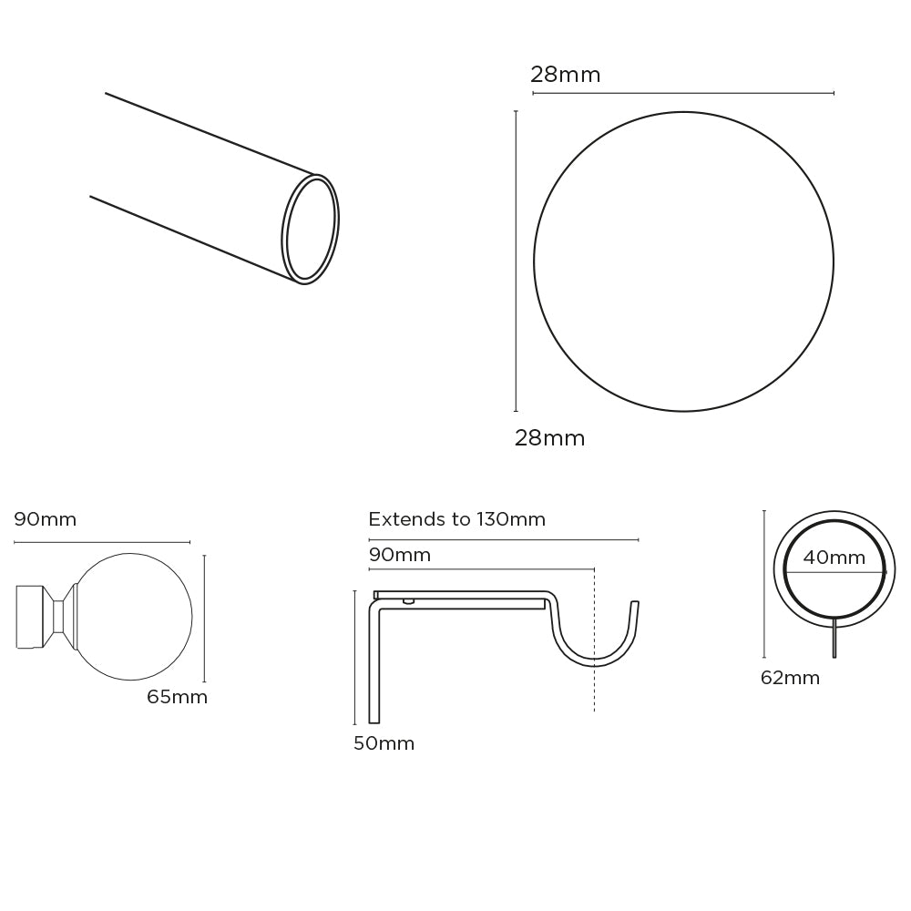 Speedy 28mm 150cm Nikola Pole set Satin Silver