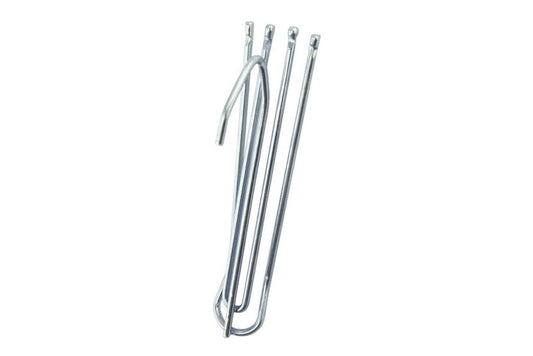 Steel/Zinc Long Neck Deep Pleat Hooks Pack of 10