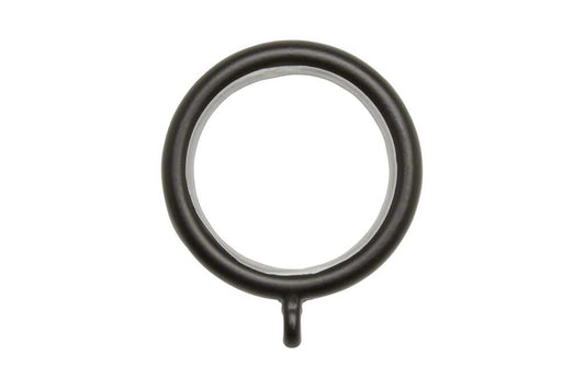 Neo Matt Black Curtain Rings - pack of 6 for 28mm dia pole