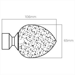 Speedy 28mm Poles Apart Alexia Finials - Pair - Satin Silver