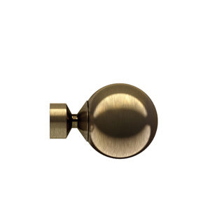 Speedy 28mm Poles Apart Sphere Finials - Pair - Antique Brass