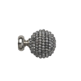 Speedy 28mm Poles Apart Mia Finials - Pair - Satin Silver