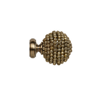 Speedy 28mm Poles Apart Mia Finials - Pair - Antique Brass