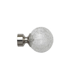 Speedy 28mm Poles Apart Crash Finials - Pair - Satin Silver