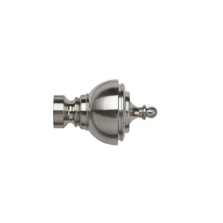 Speedy 28mm Poles Apart Vienna Finials - Pair - Satin Silver