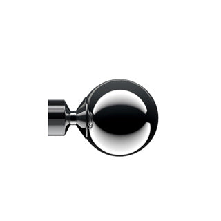 Speedy 28mm Poles Apart Sphere Finials - Pair - Polished Graphite