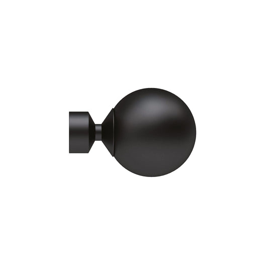 Speedy 28mm Poles Apart Sphere Finials - Pair - Matt Black