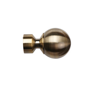 Speedy 28mm Poles Apart Ball Finials - Pair - Antique Brass