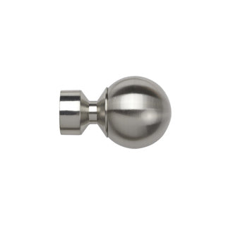 Speedy 28mm Poles Apart Ball Finials - Pair - Satin Silver