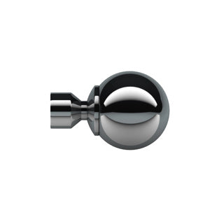Speedy 28mm Poles Apart Ball Finials - Pair - Polished Graphite