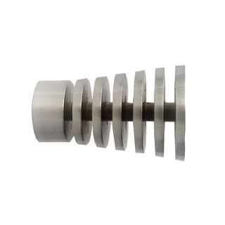 Speedy 28mm Poles Apart Muse Finials - Pair - Satin Silver