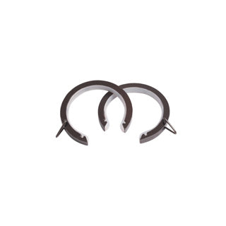 Speedy Metal Lined Passing Rings for 28mm dia pole Pk of 8 - Polished Graphite