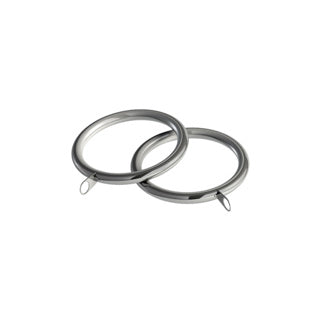 Speedy Metal Lined Rings for 28mm dia pole Pk of 8 - Chrome