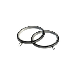 Speedy Metal Lined Rings for 28mm dia pole Pk of 8 - Polished Graphite